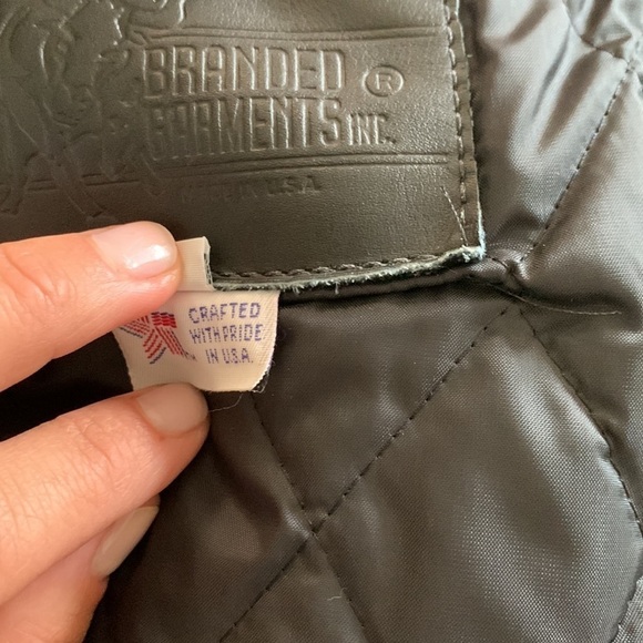 Vintage Black Leather Racer Motorcycle Lined Jacket‎ tassels beaded customized - Picture 9 of 16